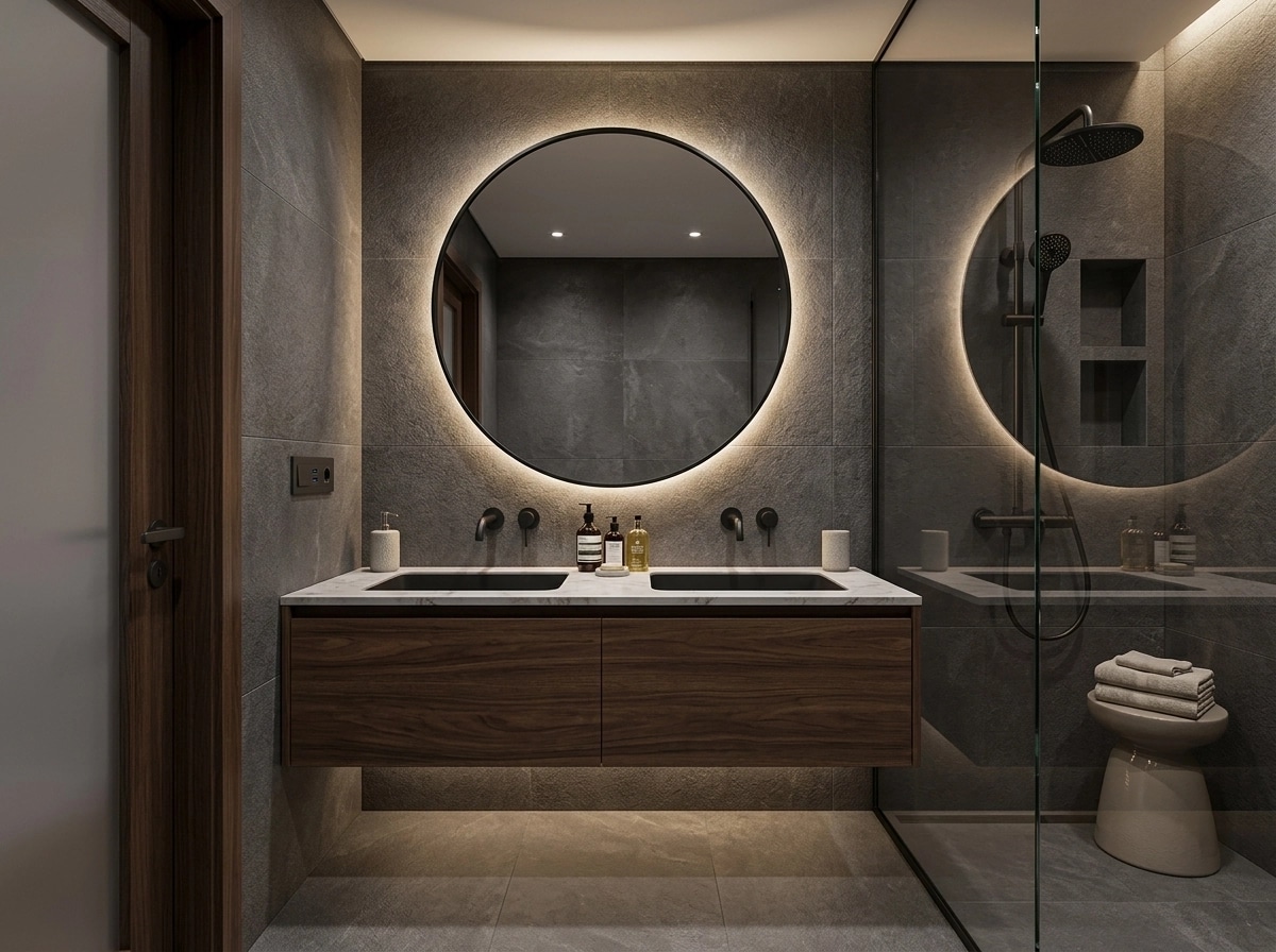 Contemporary Bathroom design — interior photo by GenRoom AI