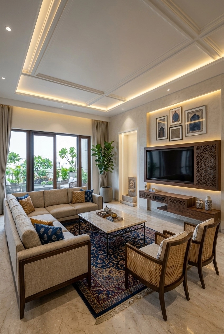 Interior design in Transitional style — Living Room by GenRoom AI