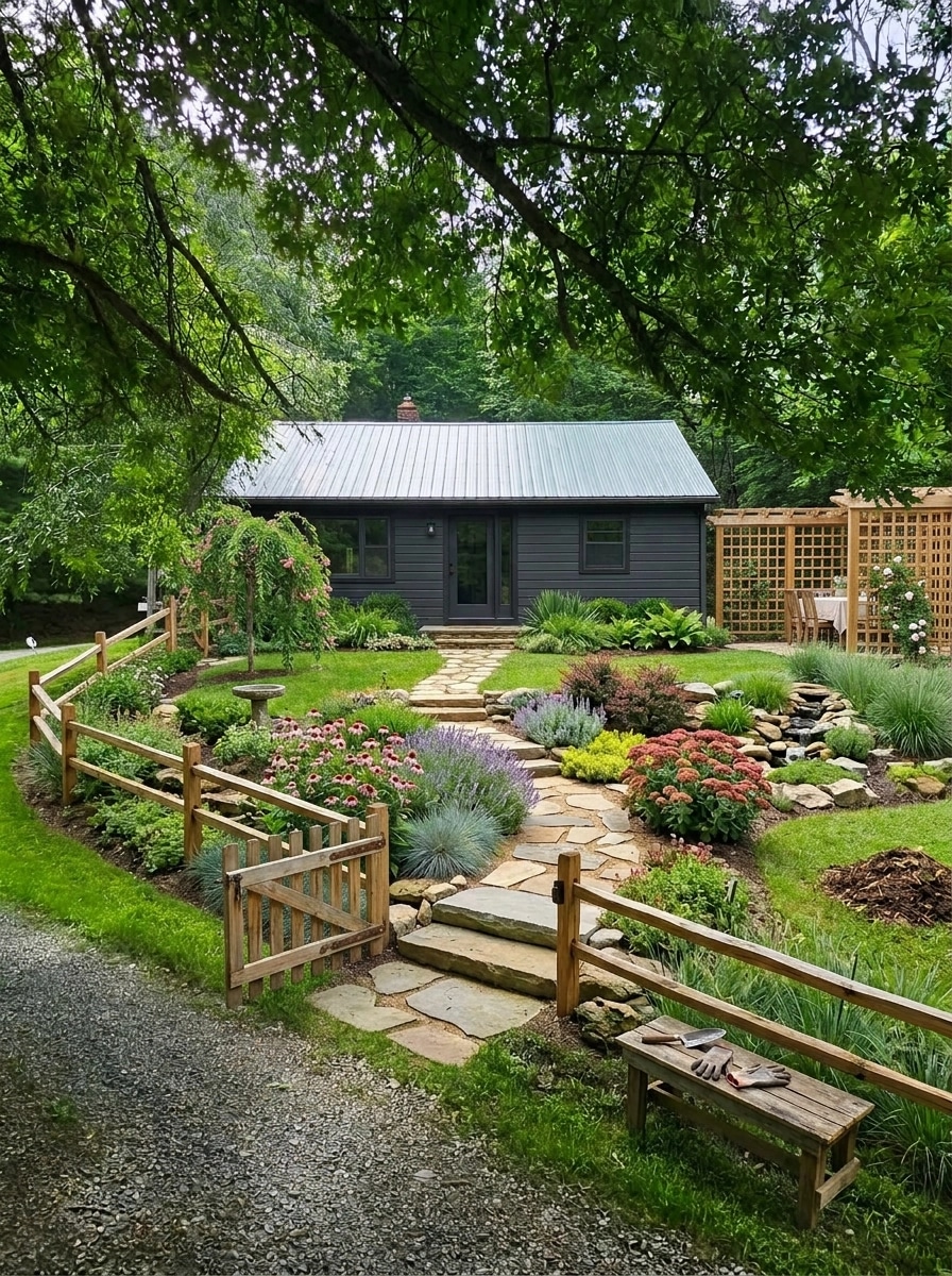 Landscape design in Eco Natural Garden style — Yard by GenRoom AI