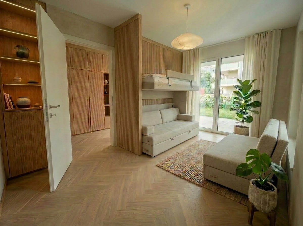 Japandi Bedroom design — interior photo by GenRoom AI