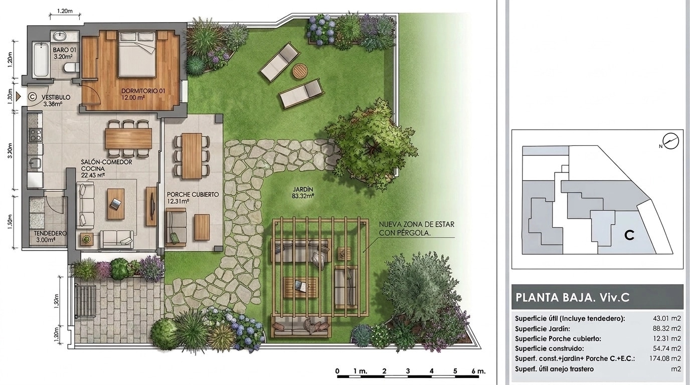 Yard design in no_style style — photo by GenRoom AI