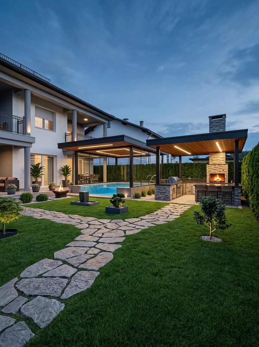 Landscape design in Contemporary Yard style — Yard by GenRoom AI