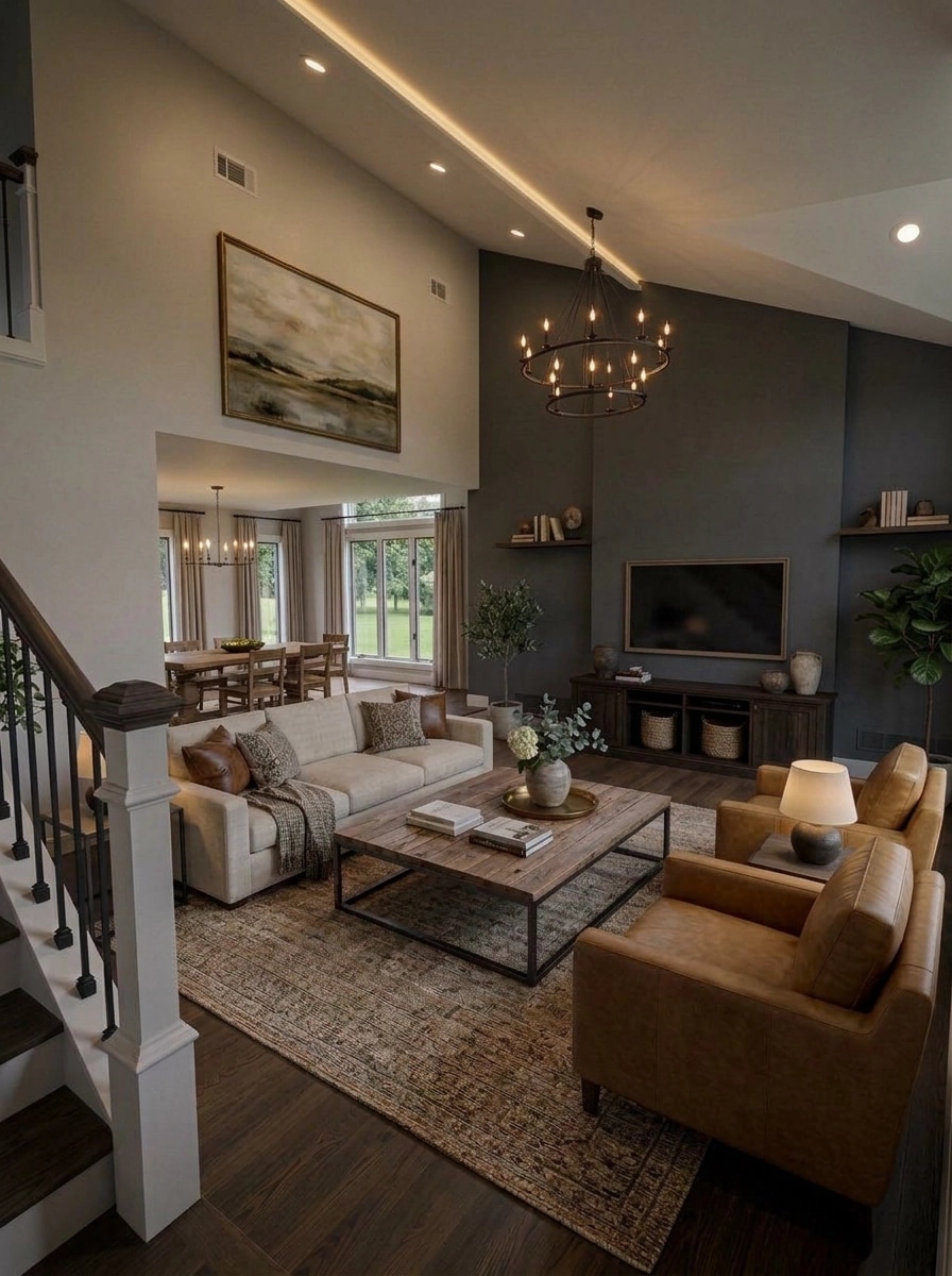 Modern Farmhouse Living Room design — interior photo by GenRoom AI
