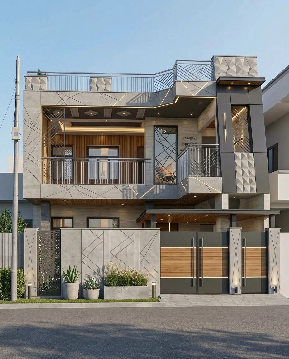 Contemporary Facade Facade design — facade photo by GenRoom AI