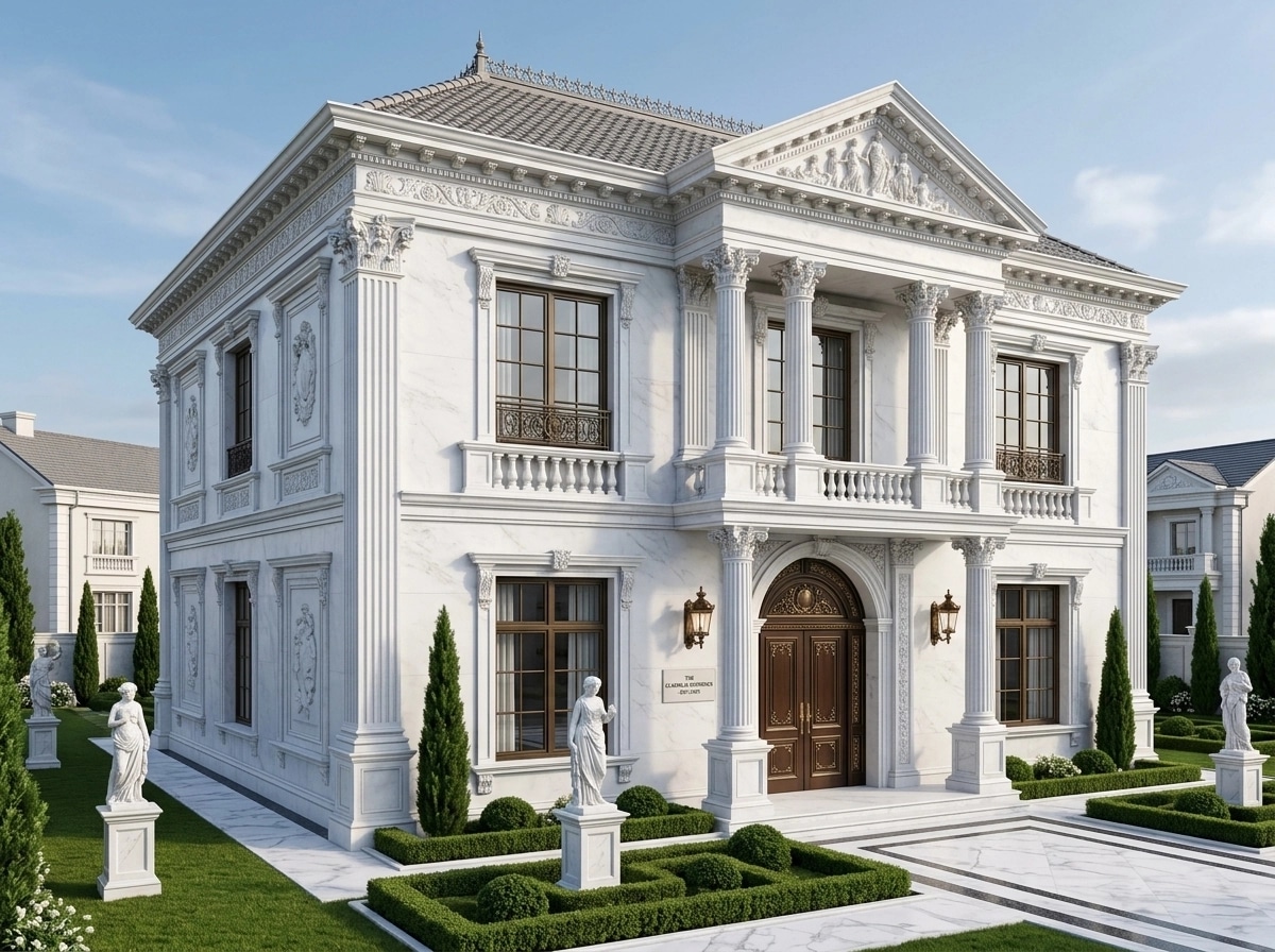 Neoclassic Facade Facade design — facade photo by GenRoom AI