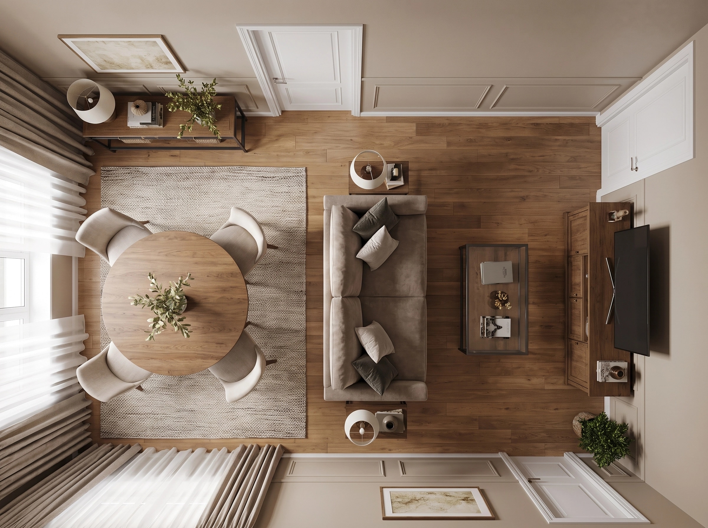 Interior design in Transitional style — Living Room by GenRoom AI