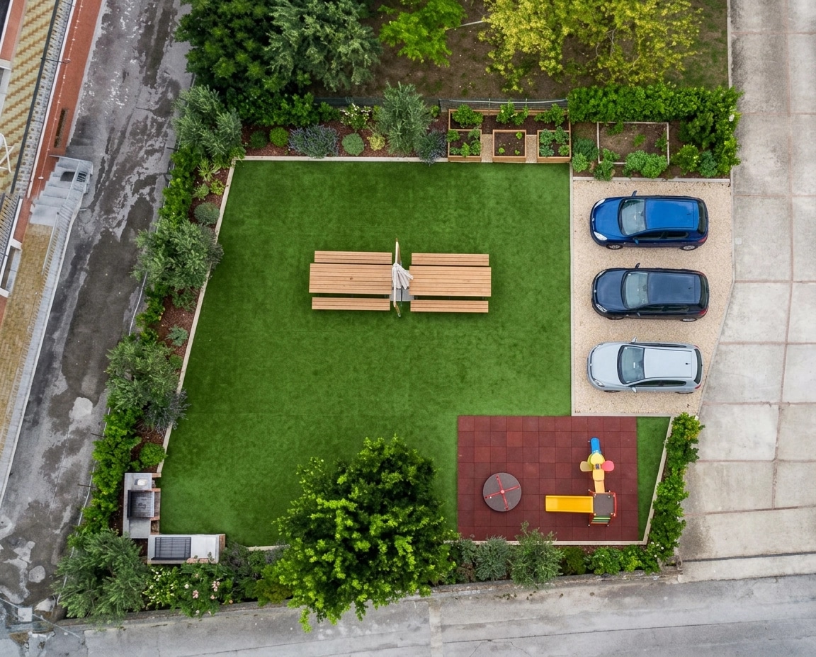 Landscape design in Minimalist Yard style — Yard by GenRoom AI