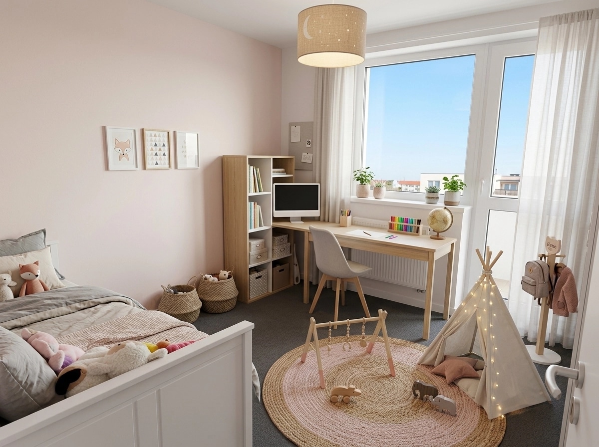 Interior design in Scandinavian style — Kids Room by GenRoom AI