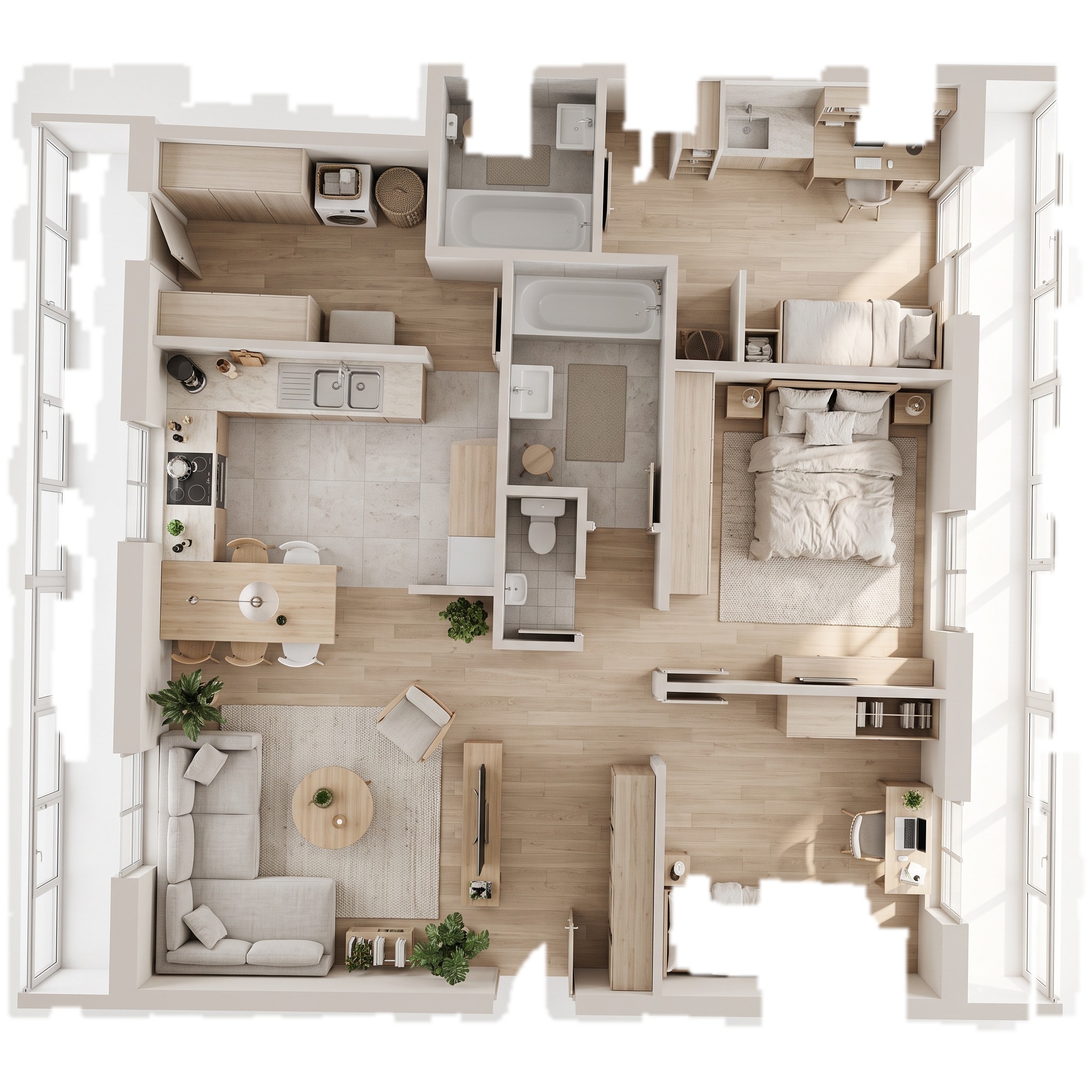 Interior design in Scandinavian style — Living Room by GenRoom AI