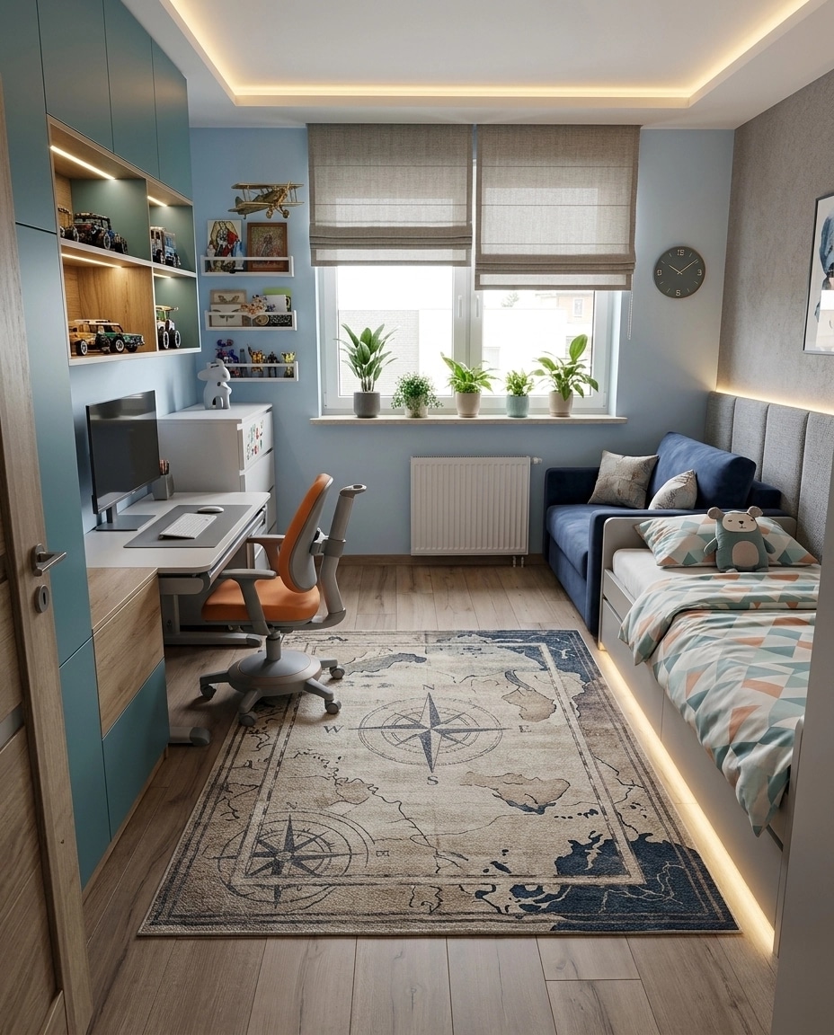 Contemporary Kids Room design — interior photo by GenRoom AI