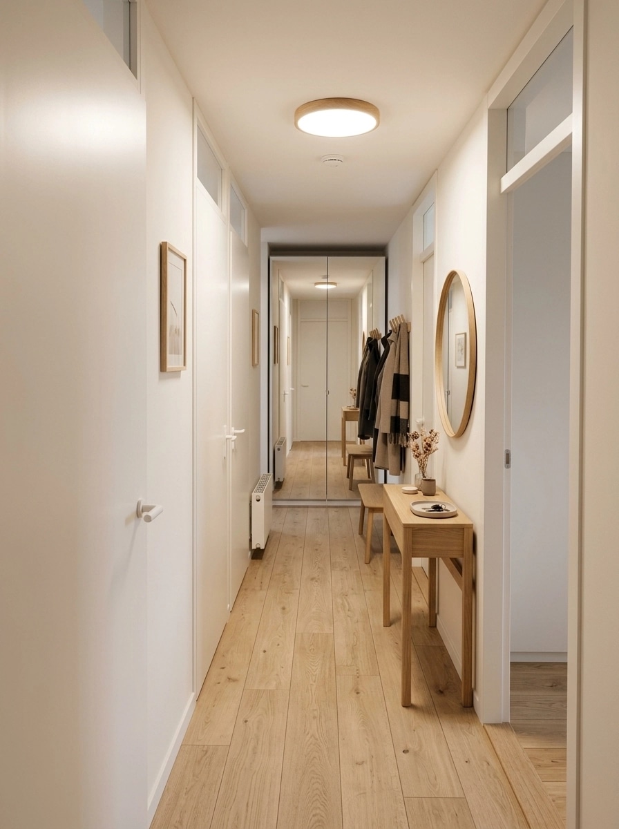 Hallway interior in Scandinavian style — photo by GenRoom AI