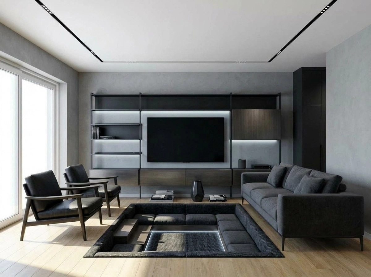 Interior design in Blacktec style — Living Room by GenRoom AI