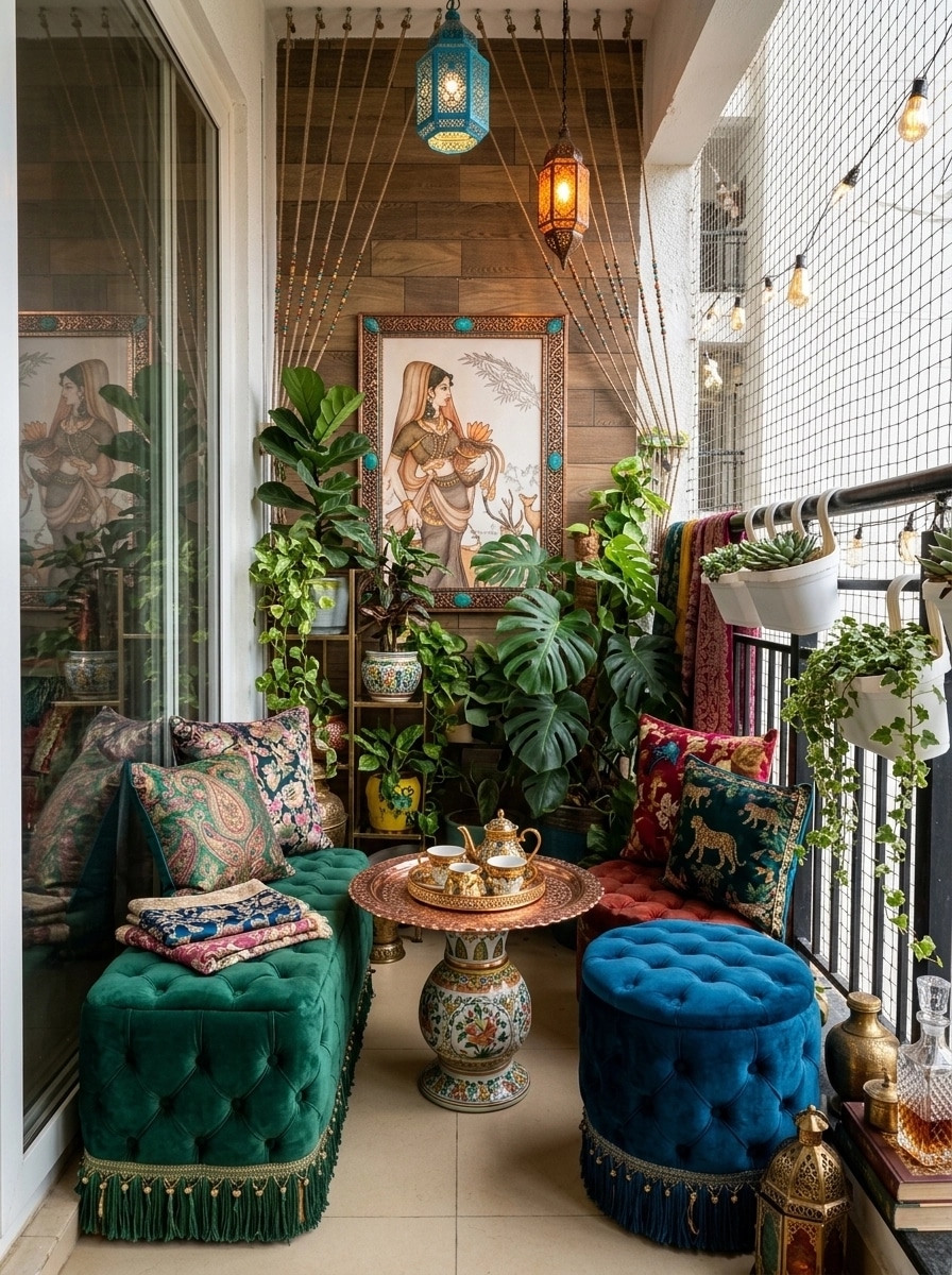 Interior design in Maximalist style — balcony by GenRoom AI