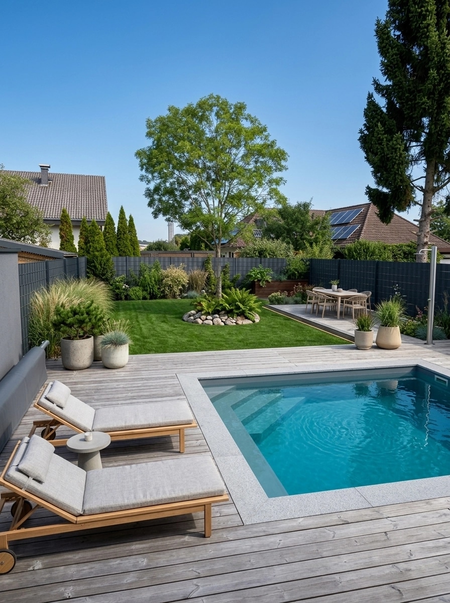 Landscape design in Scandinavian Garden style — Yard by GenRoom AI