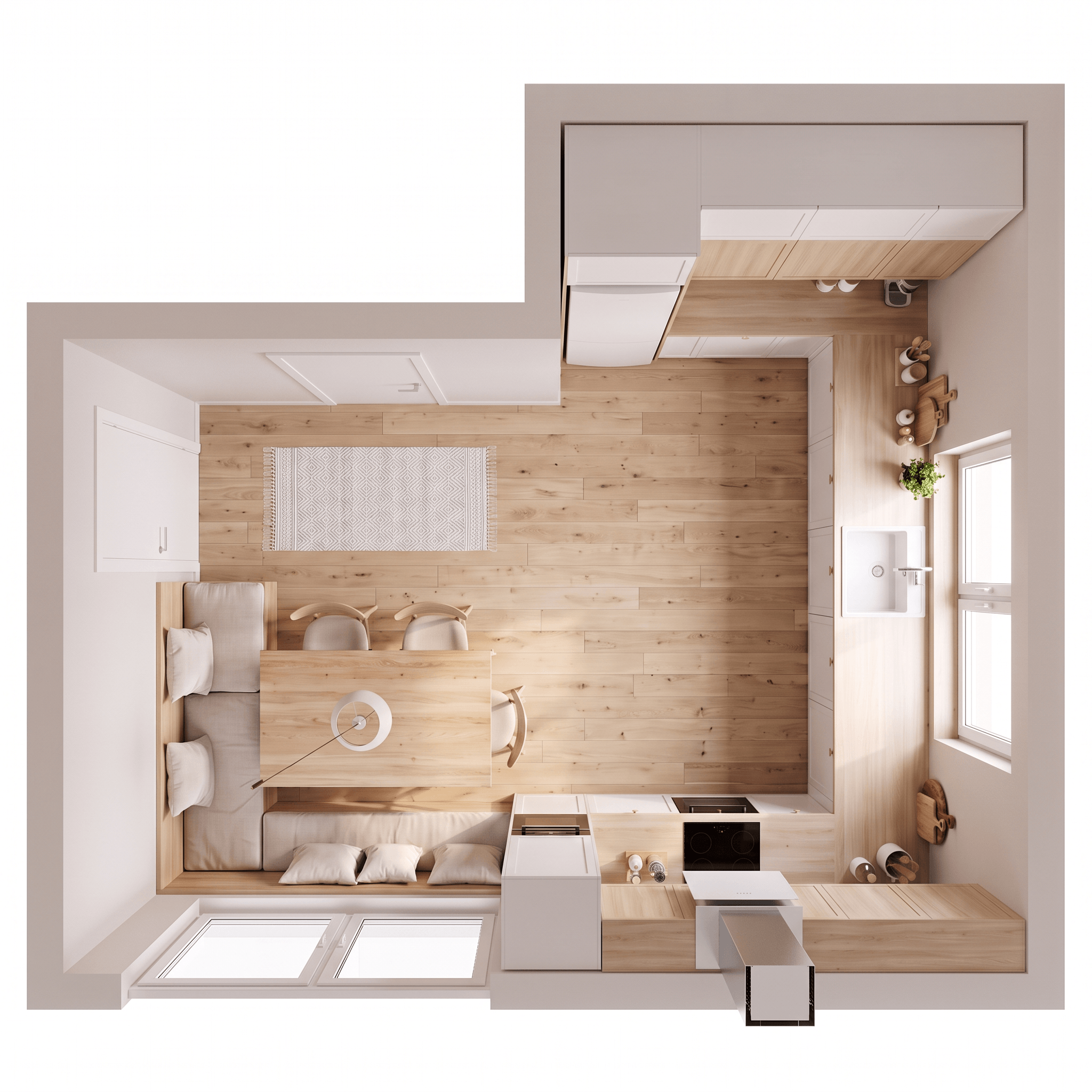 Interior design in Scandinavian style — Living Room by GenRoom AI