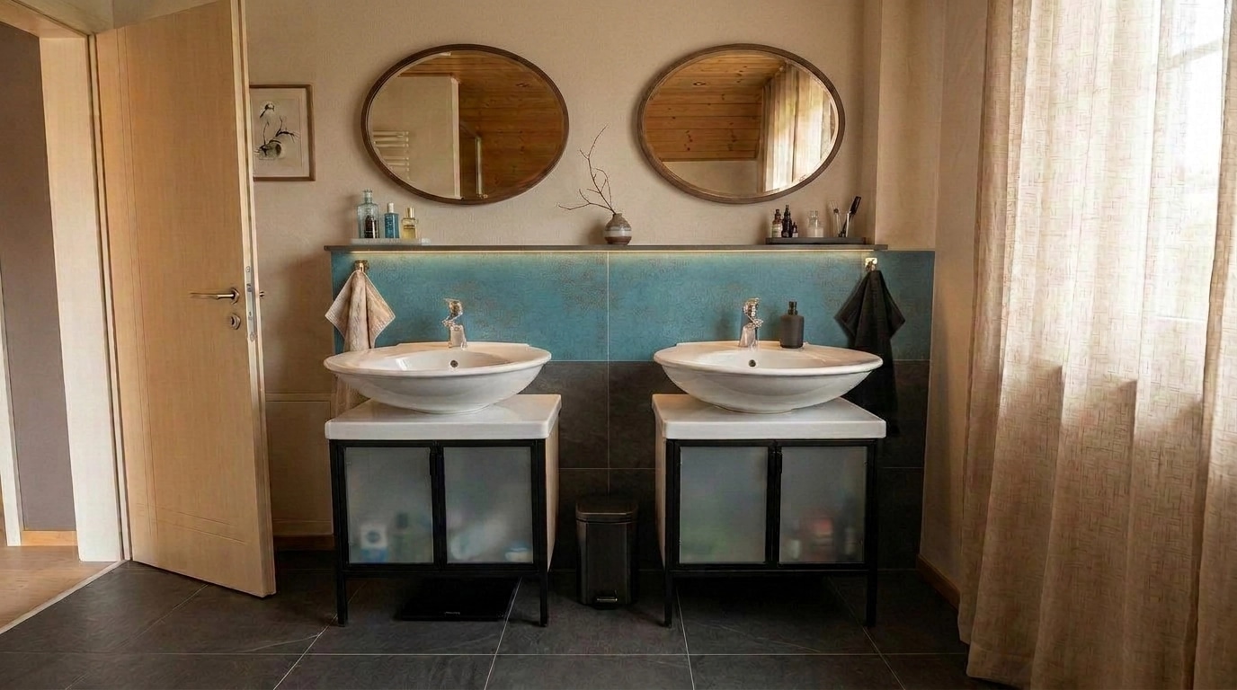 Interior design in Japandi style — Bathroom by GenRoom AI