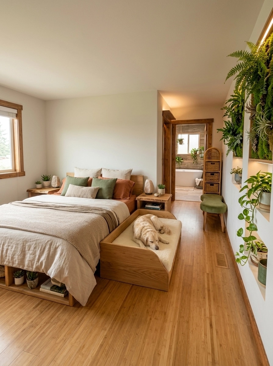 Interior design in Biophilic style — Bedroom by GenRoom AI