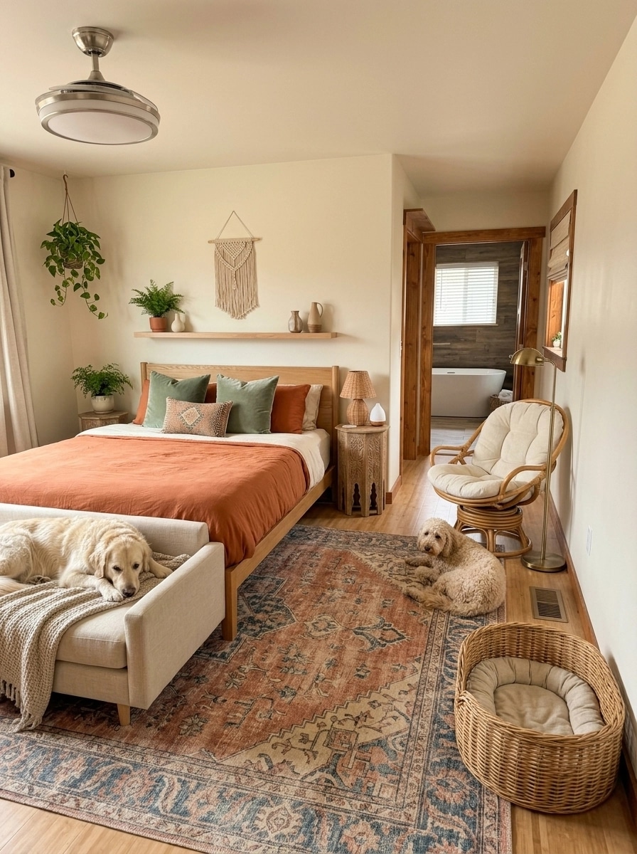 Bohemian Bedroom design — interior photo by GenRoom AI