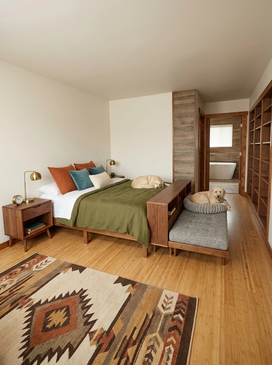 Mid-Century Modern Quarto design — interior photo by GenRoom AI
