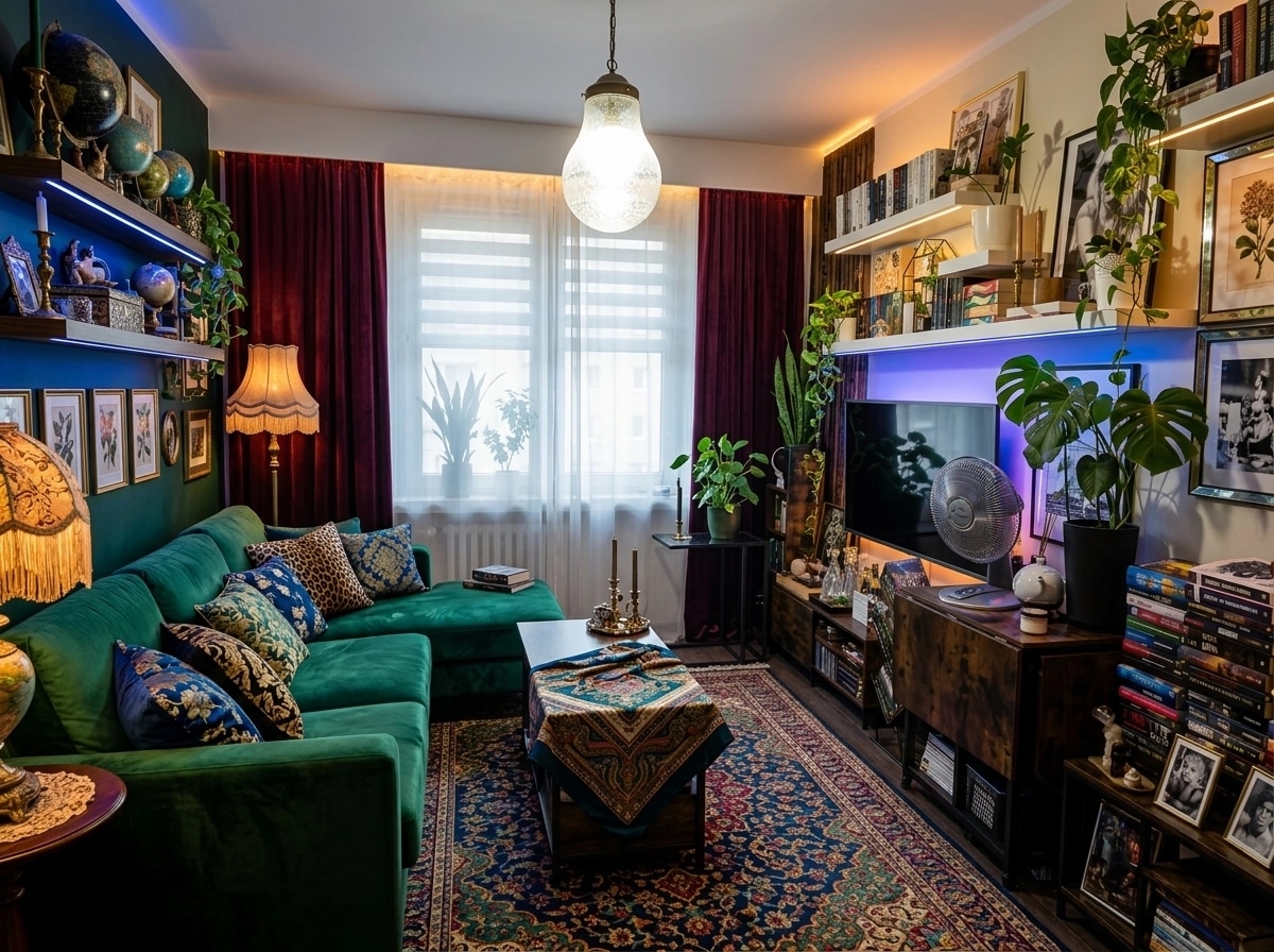 Maximalist Sala de Estar design — interior photo by GenRoom AI