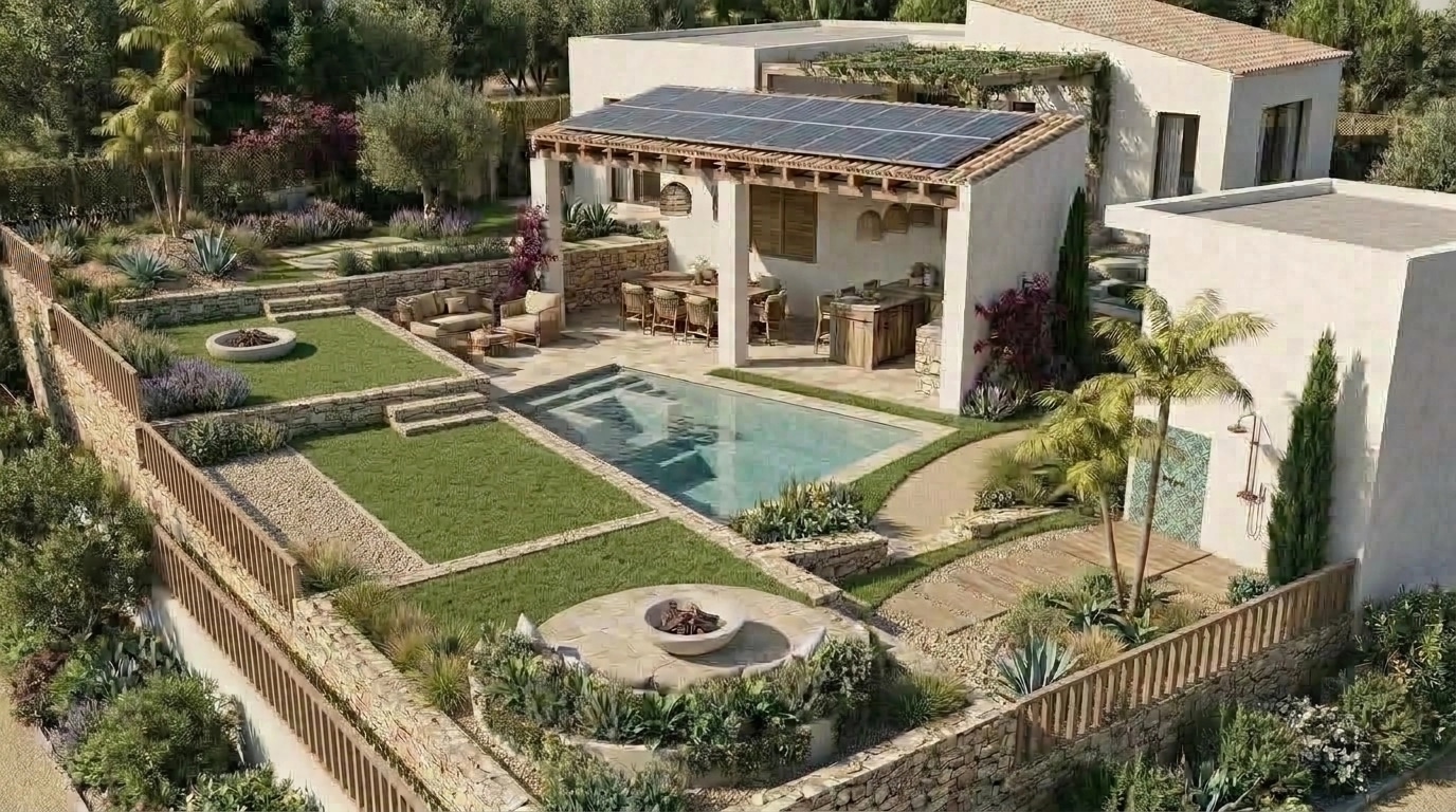 Landscape design in Eco Natural Garden style — Yard by GenRoom AI
