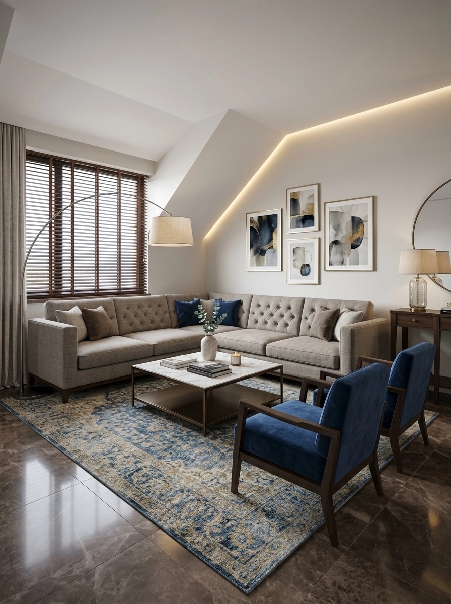 Interior design in Transitional style — Living Room by GenRoom AI