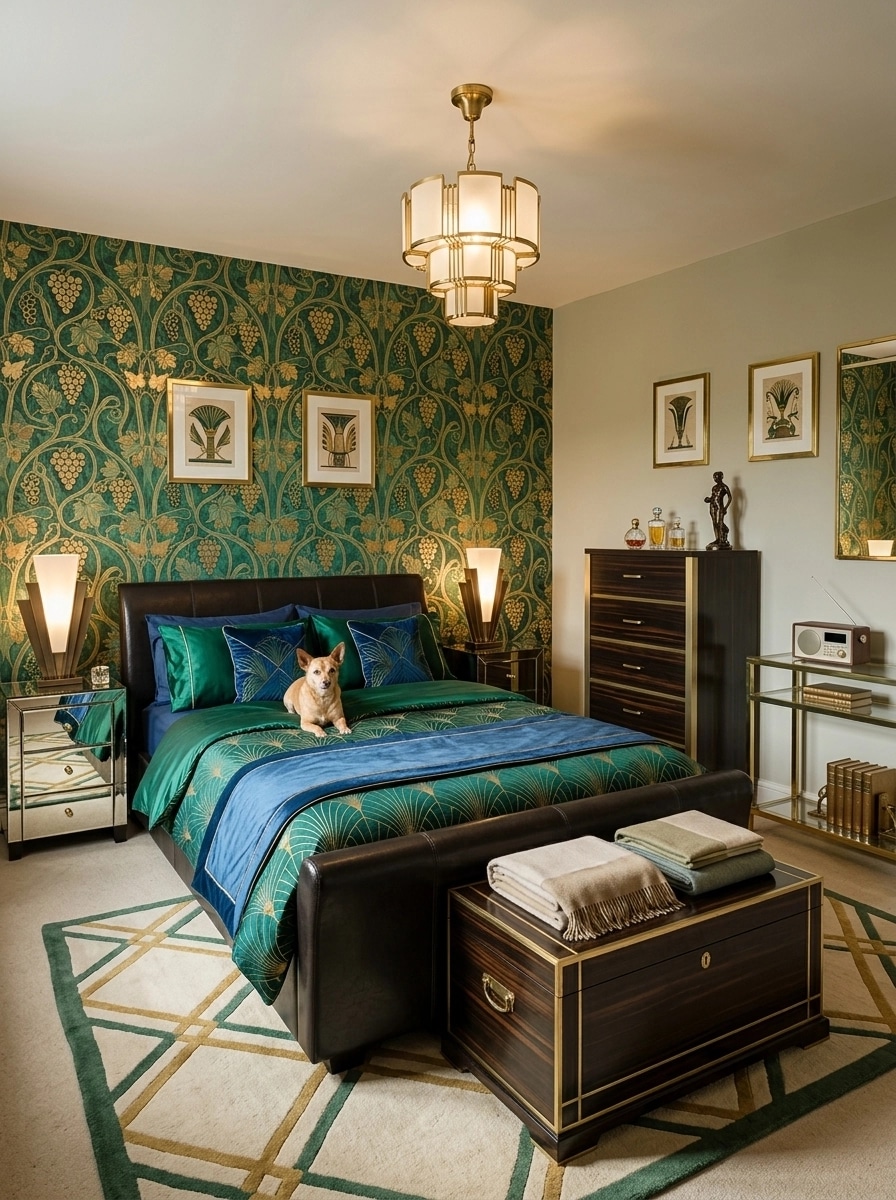 Art Deco Bedroom design — interior photo by GenRoom AI