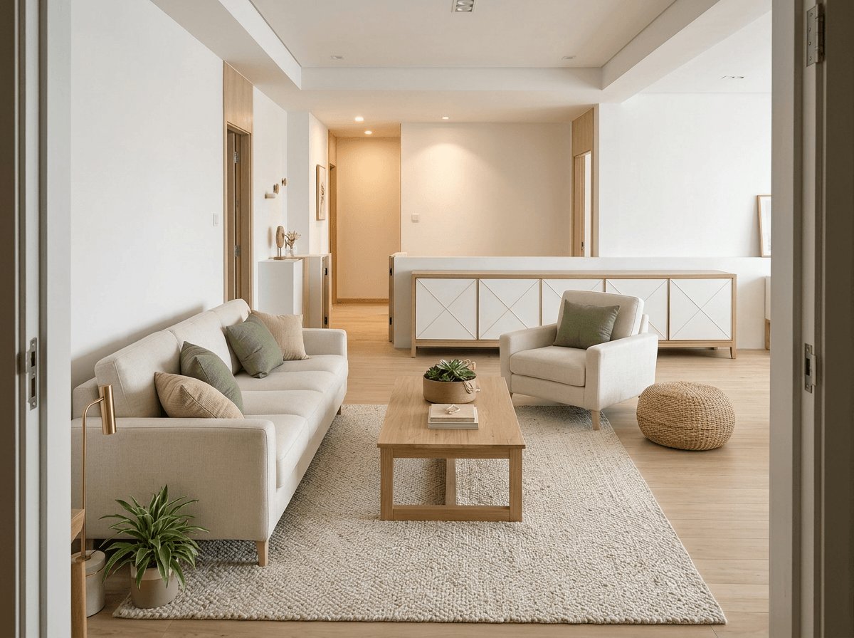 Interior design in Scandinavian style — Living Room by GenRoom AI