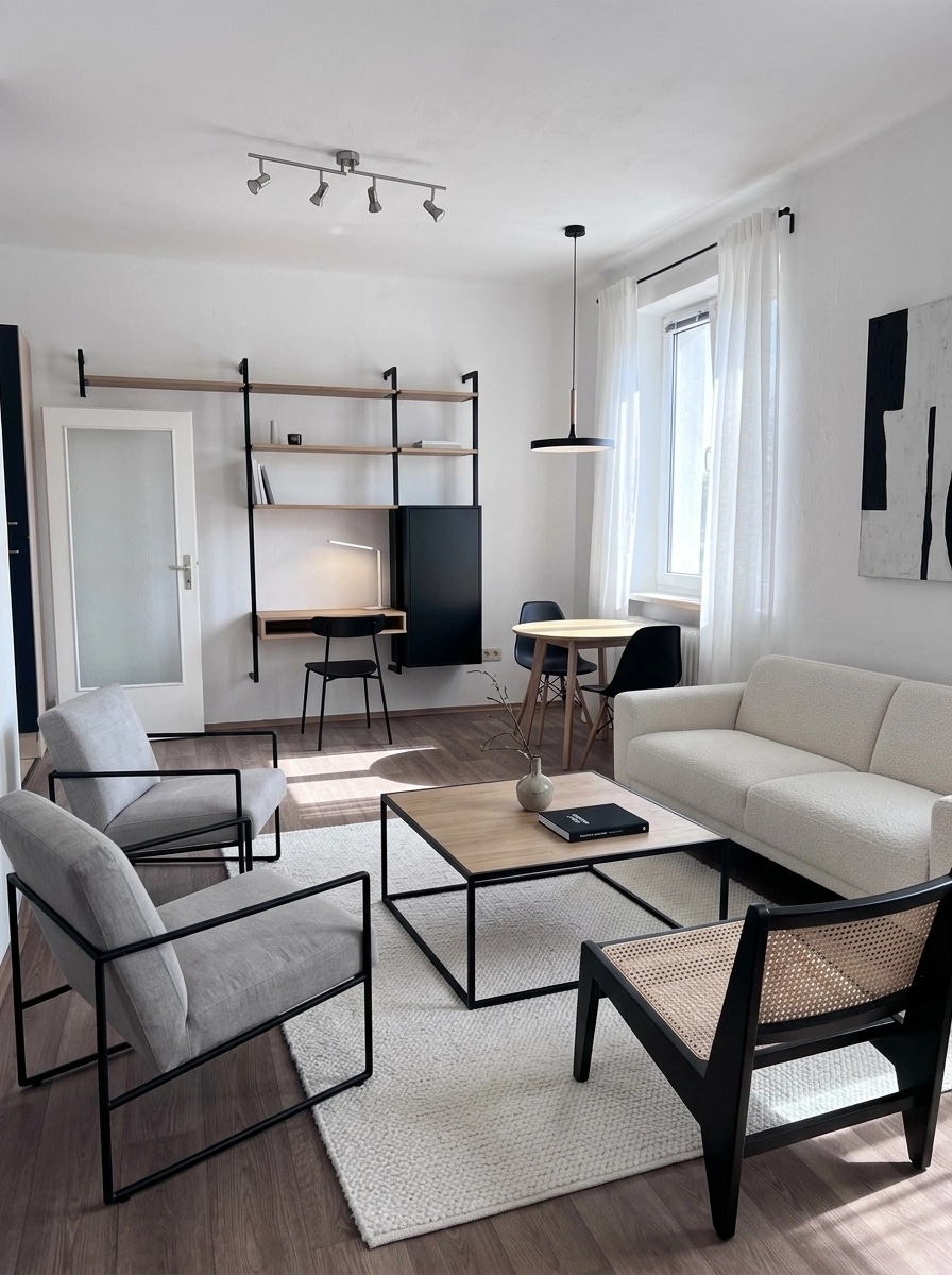 Minimalism Living Room design — interior photo by GenRoom AI