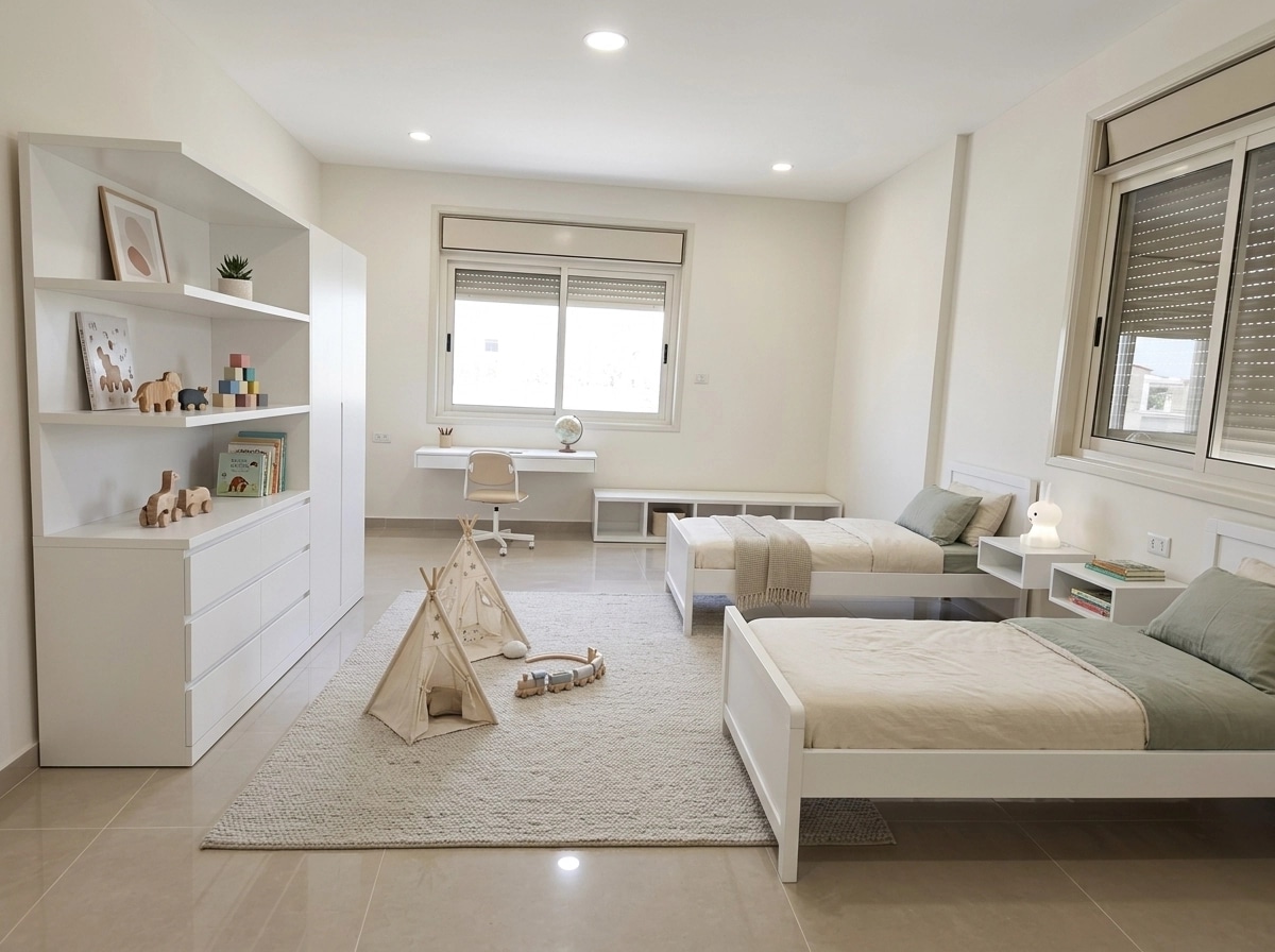 Minimalism Kids Room design — interior photo by GenRoom AI