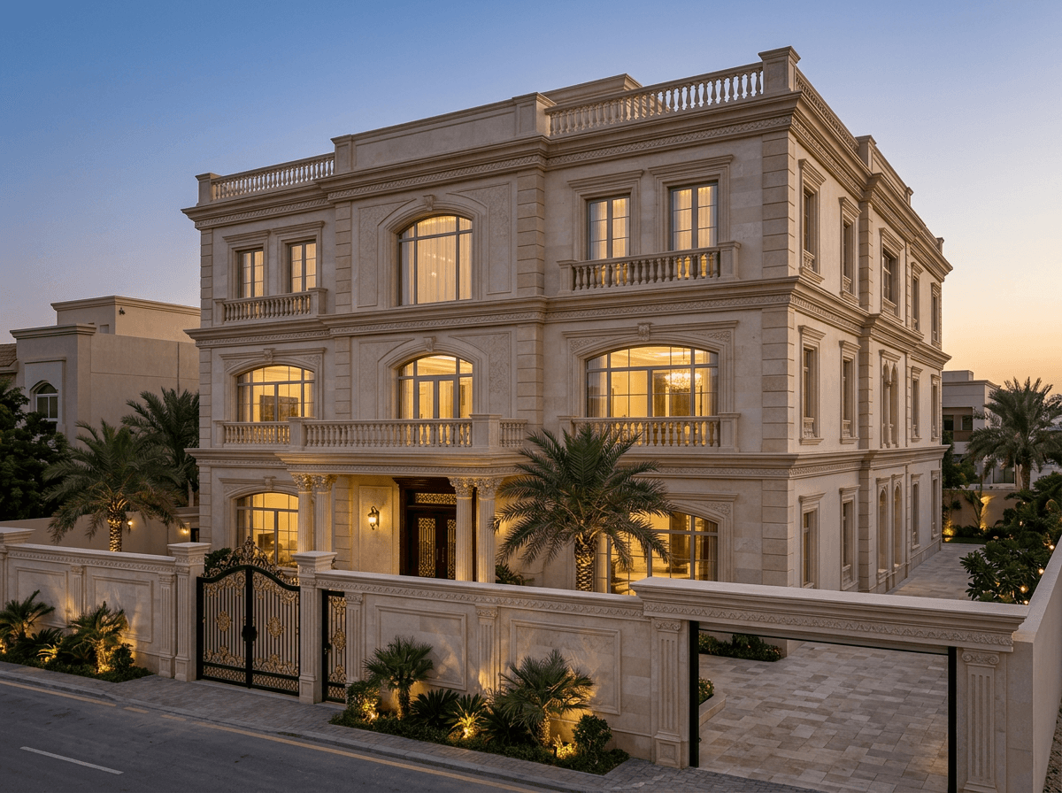Facade design in Neoclassic Facade style — Facade by GenRoom AI