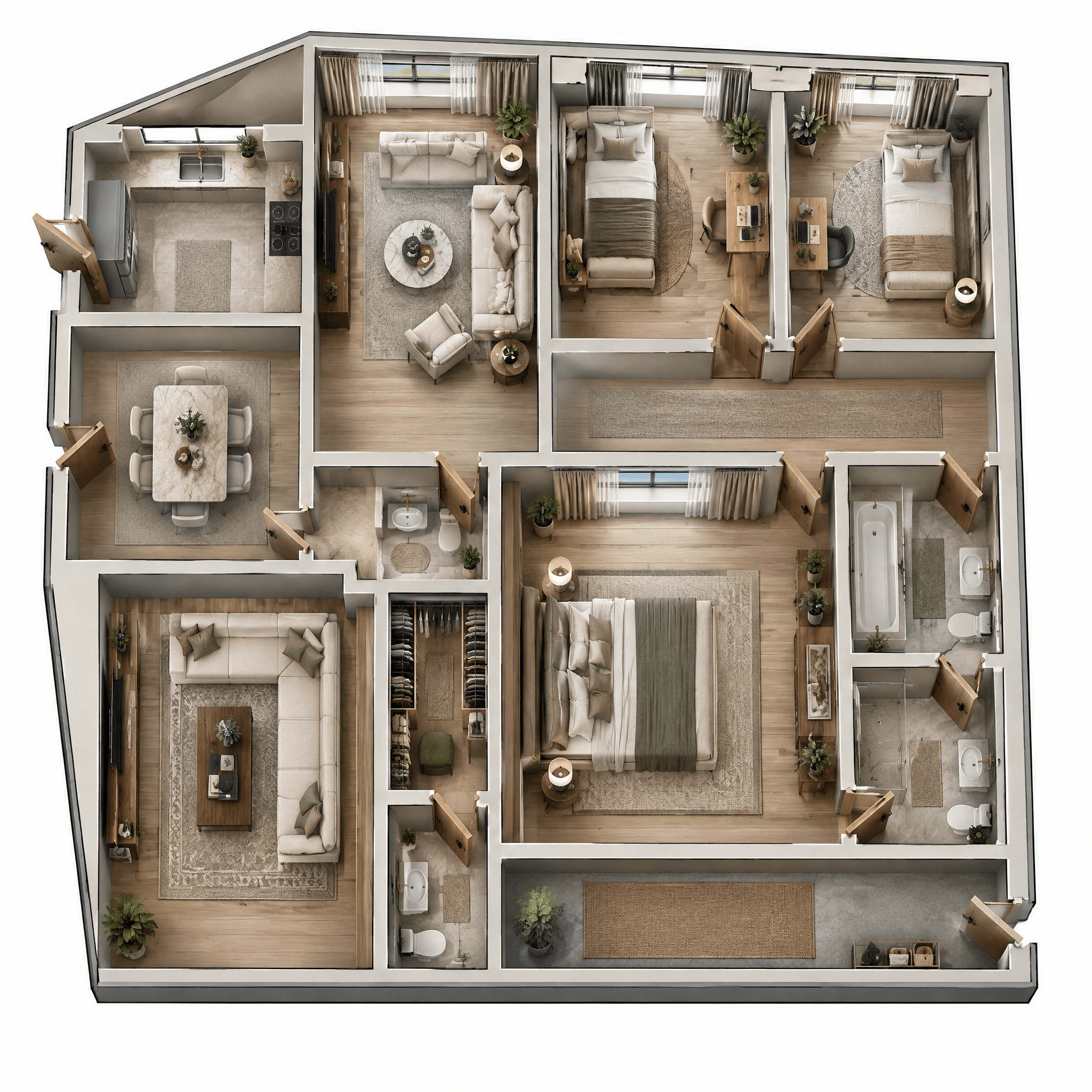 Interior design in Contemporary style — Living Room by GenRoom AI
