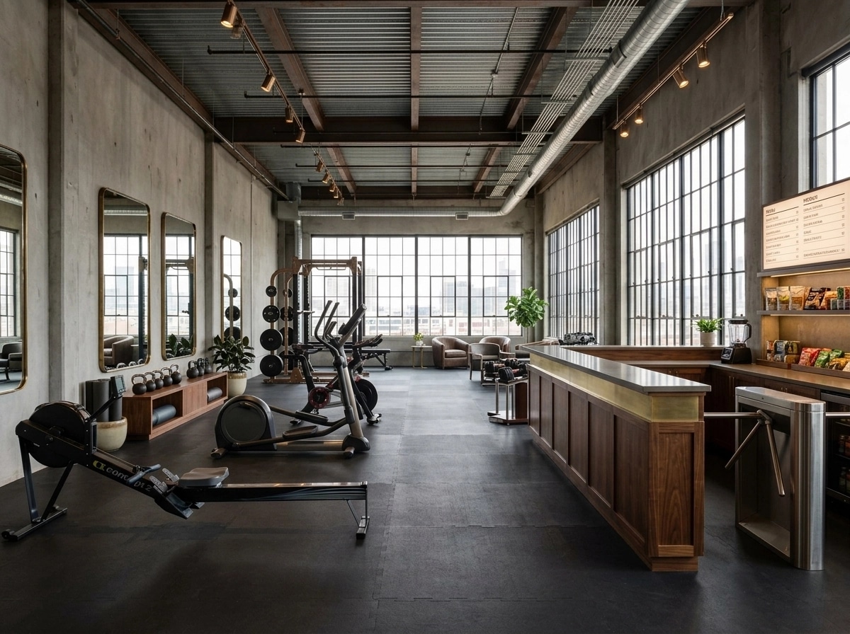 Interior design in Transitional style — gym by GenRoom AI