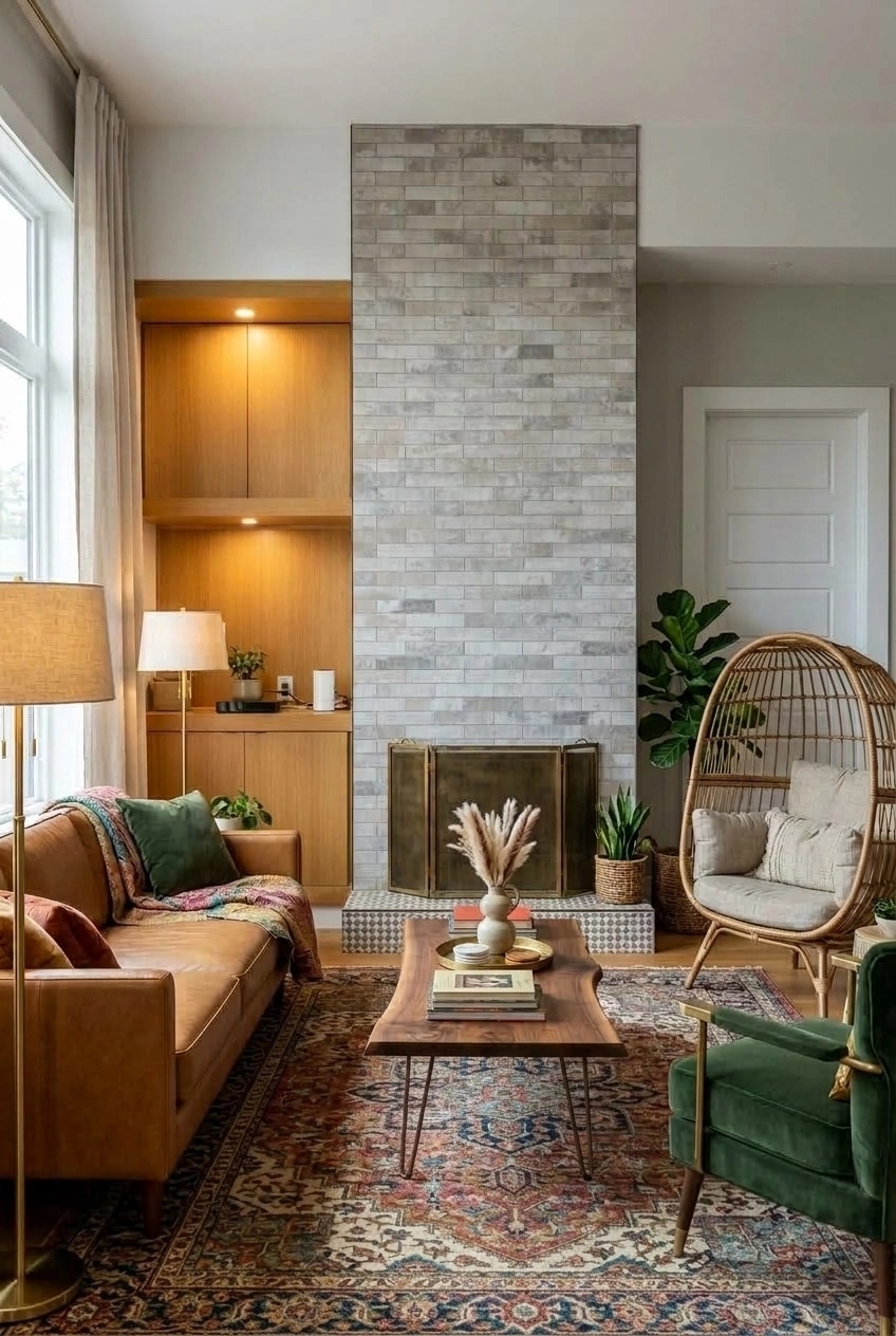 Interior design in Bohemian style — Living Room by GenRoom AI