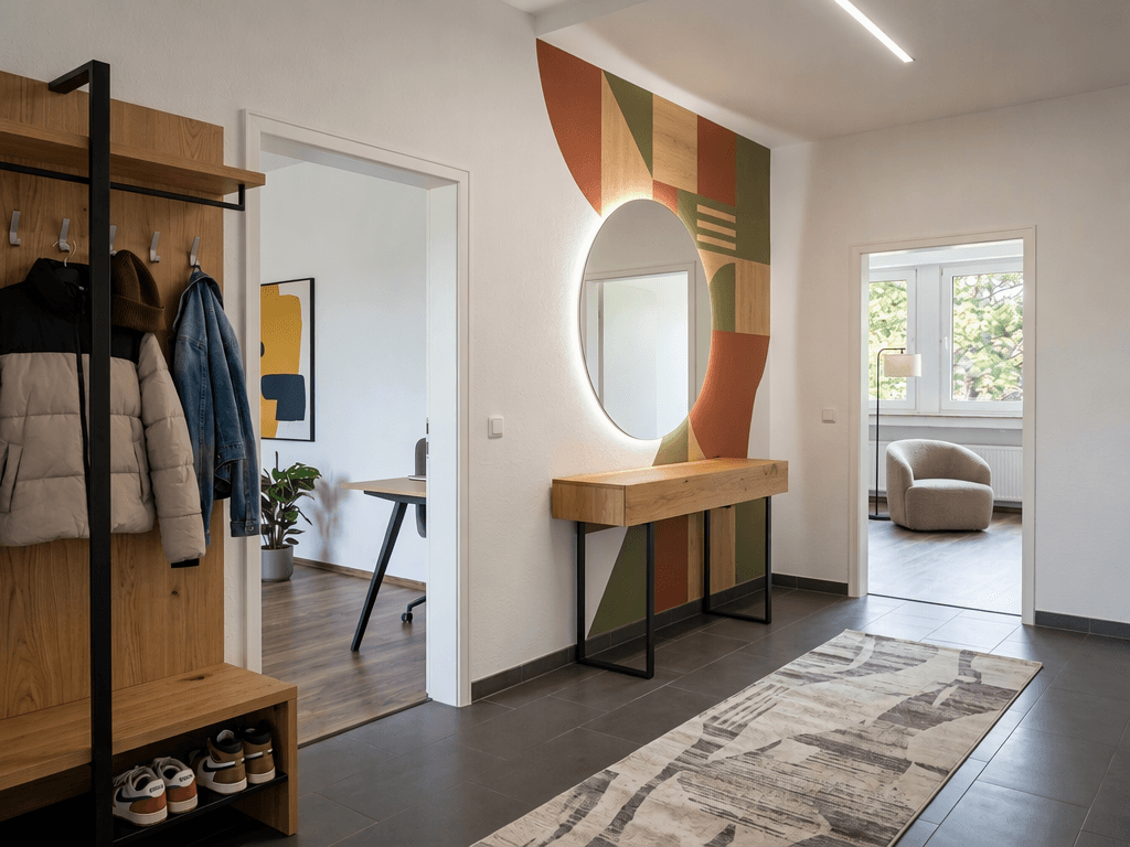 Hallway interior in Contemporary style — photo by GenRoom AI