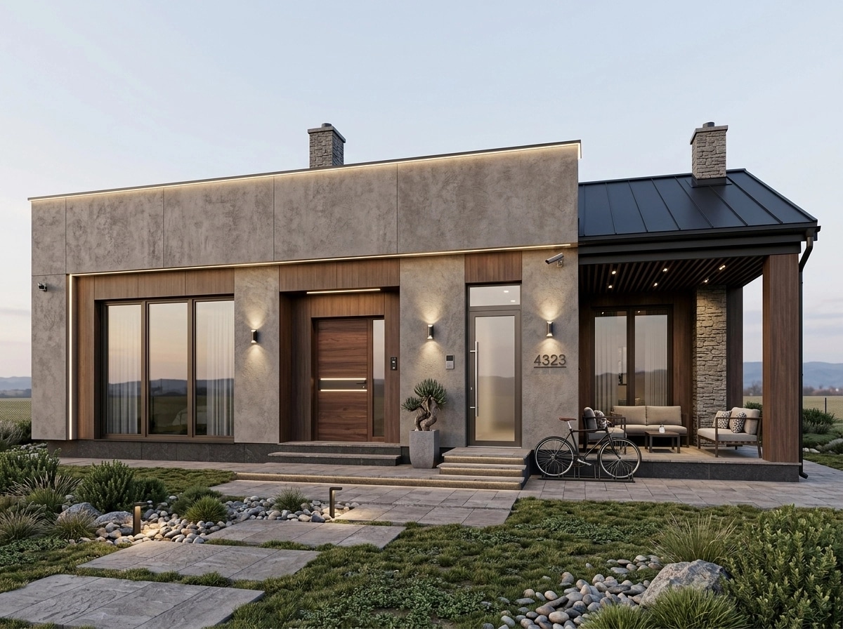 Contemporary Facade Πρόσοψη design — facade photo by GenRoom AI