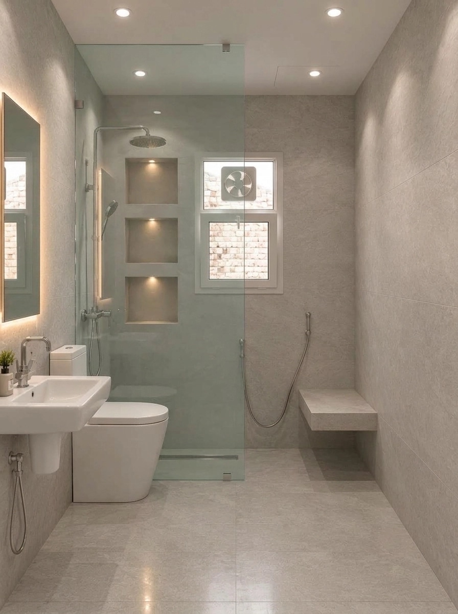 Bathroom interior in no_style style — photo by GenRoom AI