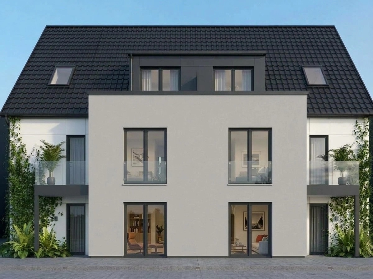 German Modernist Facade Facade design — facade photo by GenRoom AI