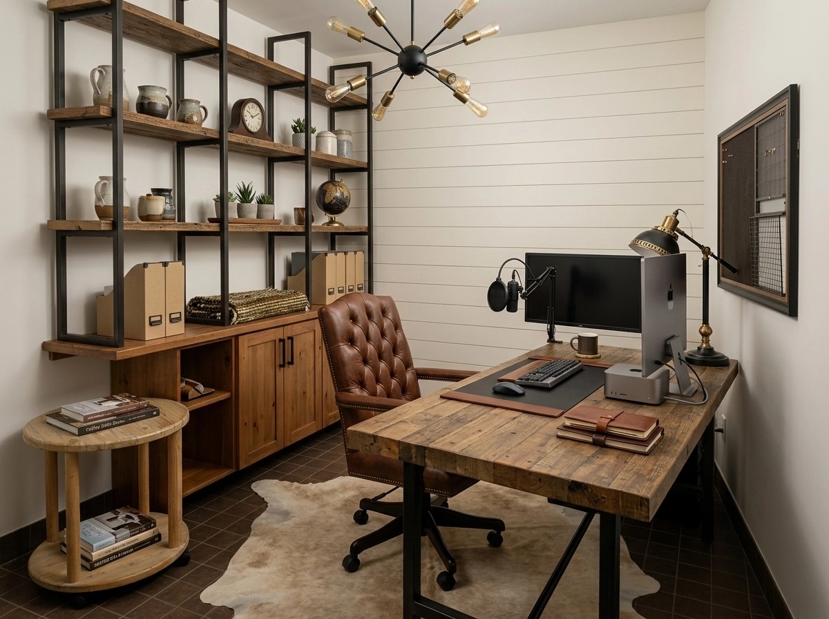 Interior design in Modern Farmhouse style — home_office by GenRoom AI