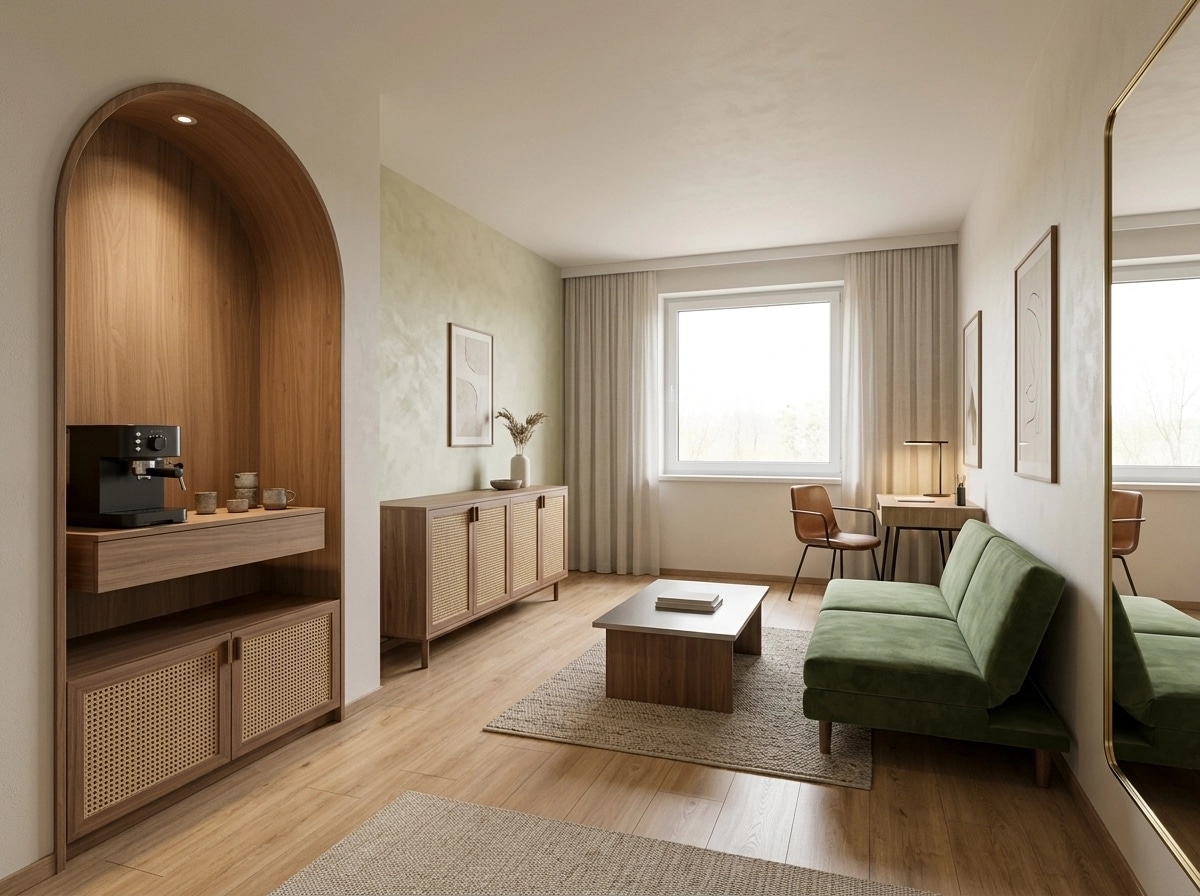 Interior design in Minimalism style — Living Room by GenRoom AI