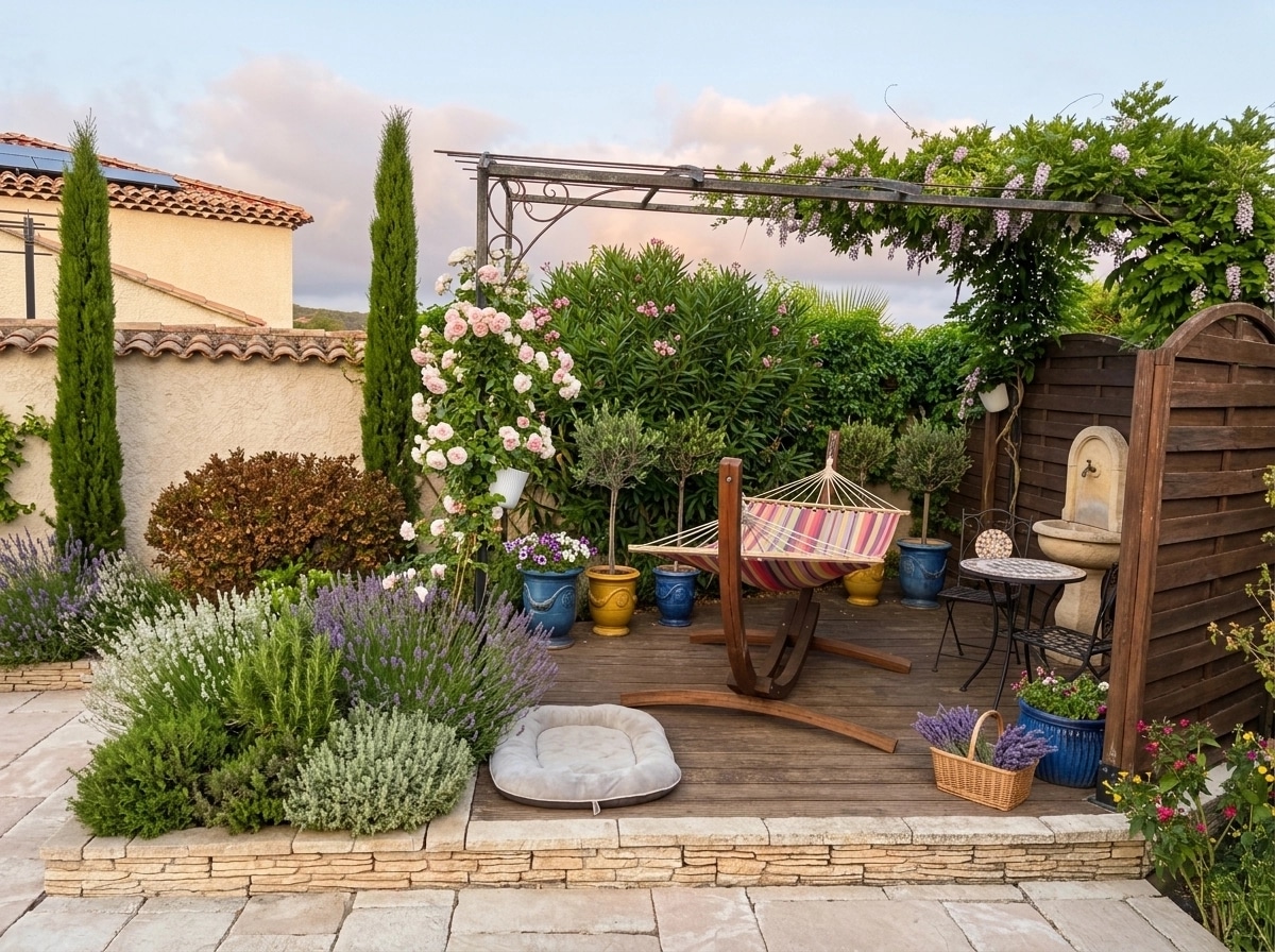 Design paisagístico em estilo Provence Garden — Jardim por GenRoom AI