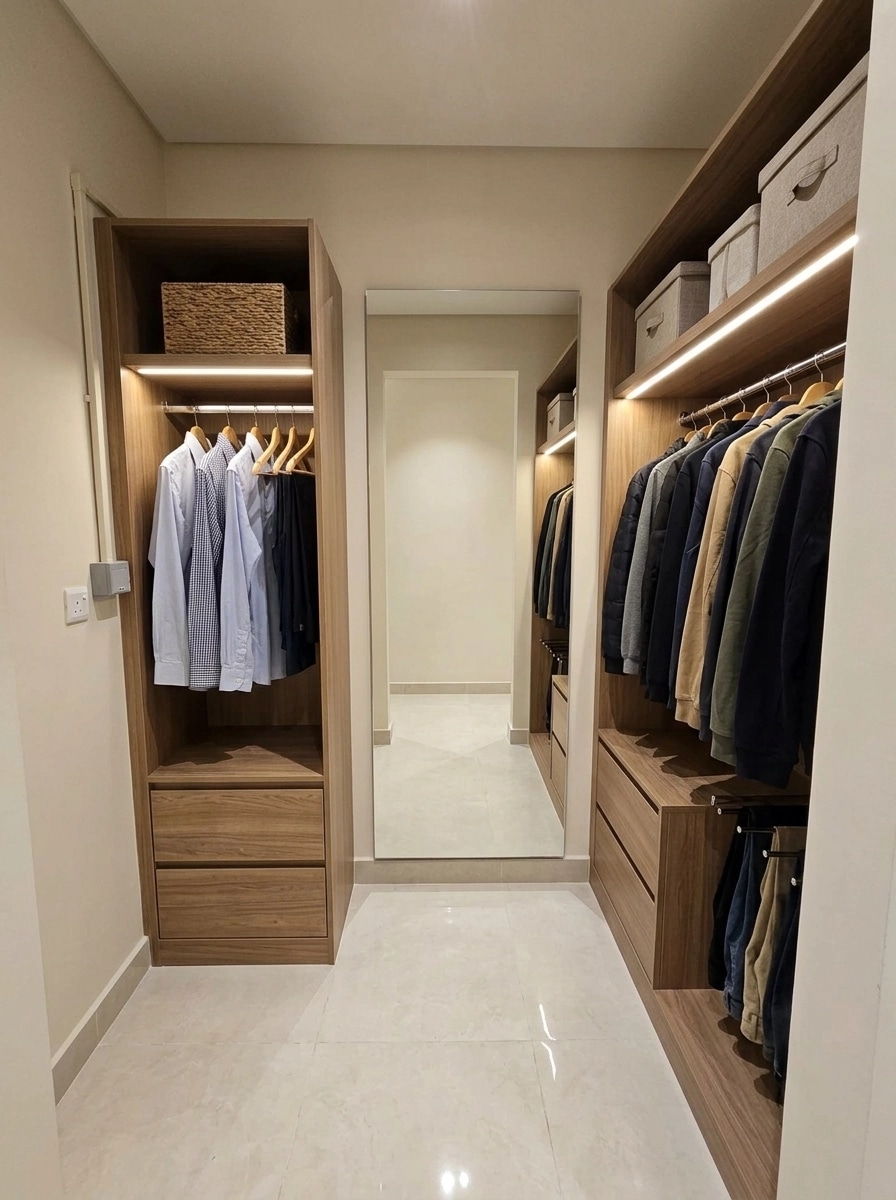 Interior design in Contemporary style — wardrobe by GenRoom AI
