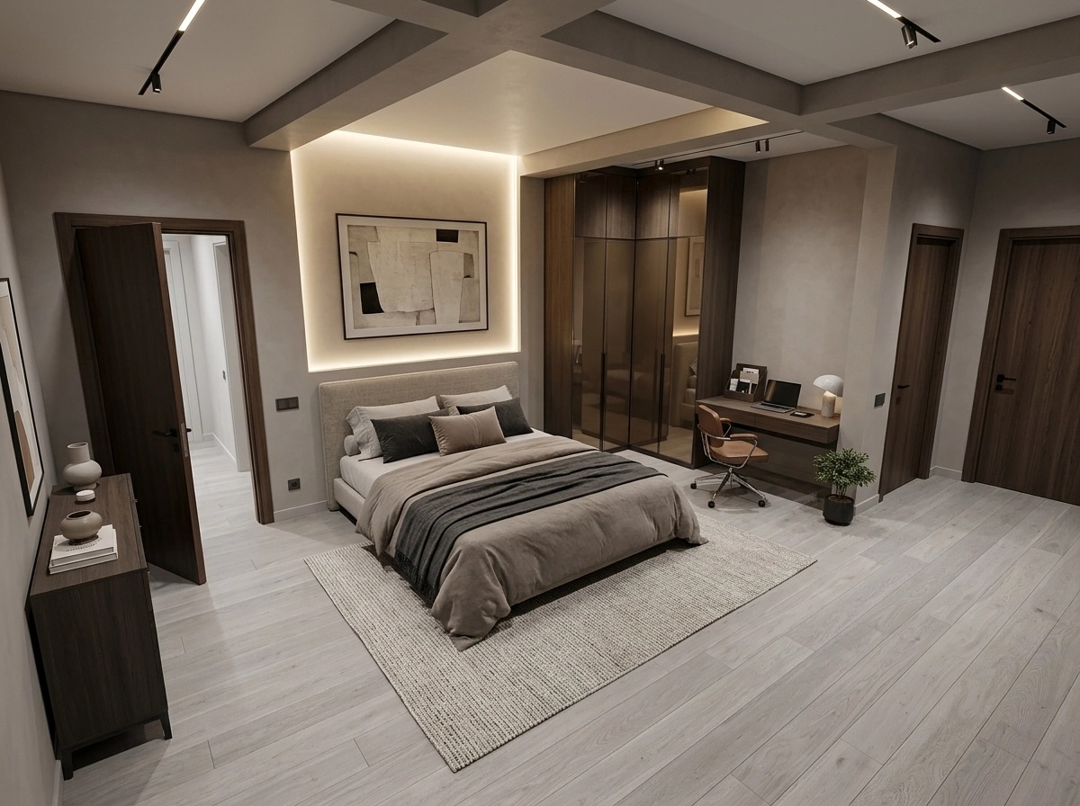 Contemporary Bedroom design — interior photo by GenRoom AI