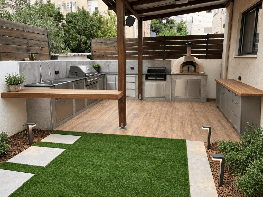Peyzaj tasarımı Country Rustic Garden stili — Bahçe GenRoom AI