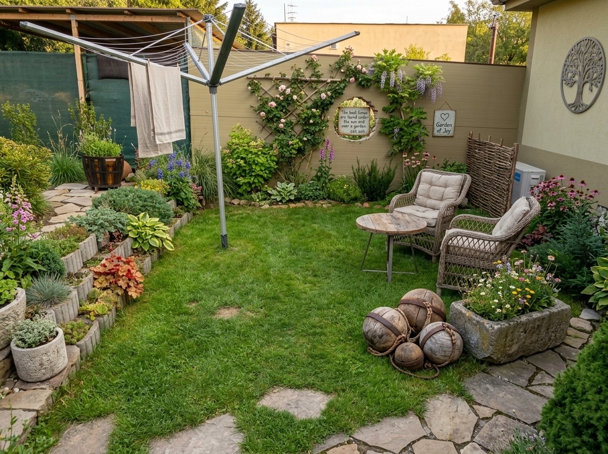 Country Rustic Garden Yard design — yard photo by GenRoom AI