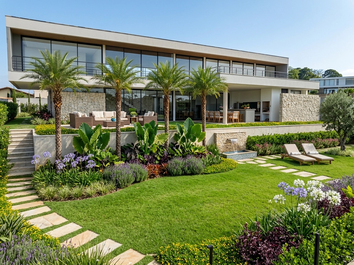 Landscape design in Mediterranean Yard style — Yard by GenRoom AI
