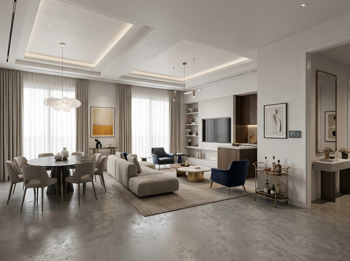 Interior design in Contemporary style — Living Room by GenRoom AI
