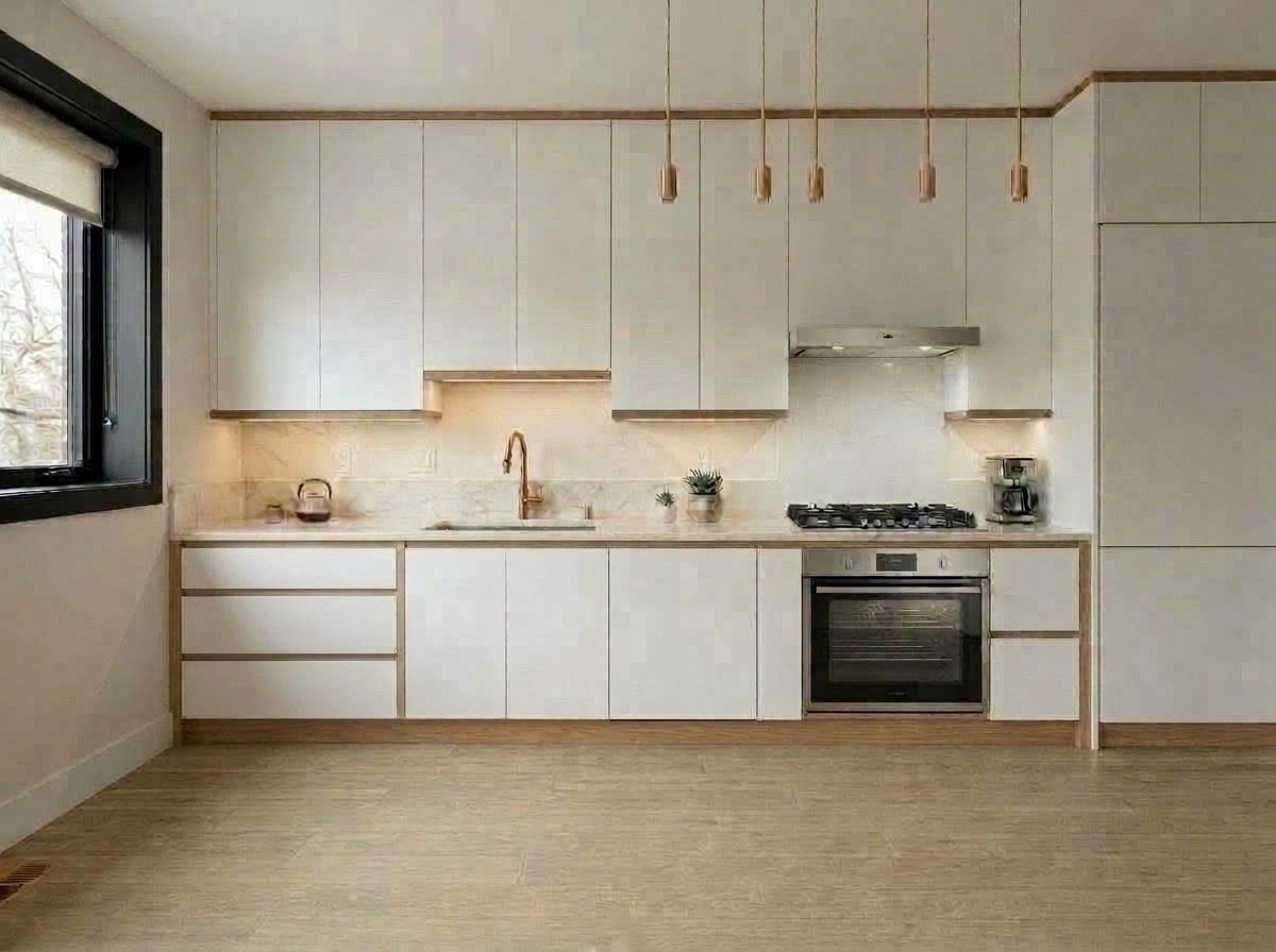 Interior design in Mid-Century Modern style — Kitchen by GenRoom AI