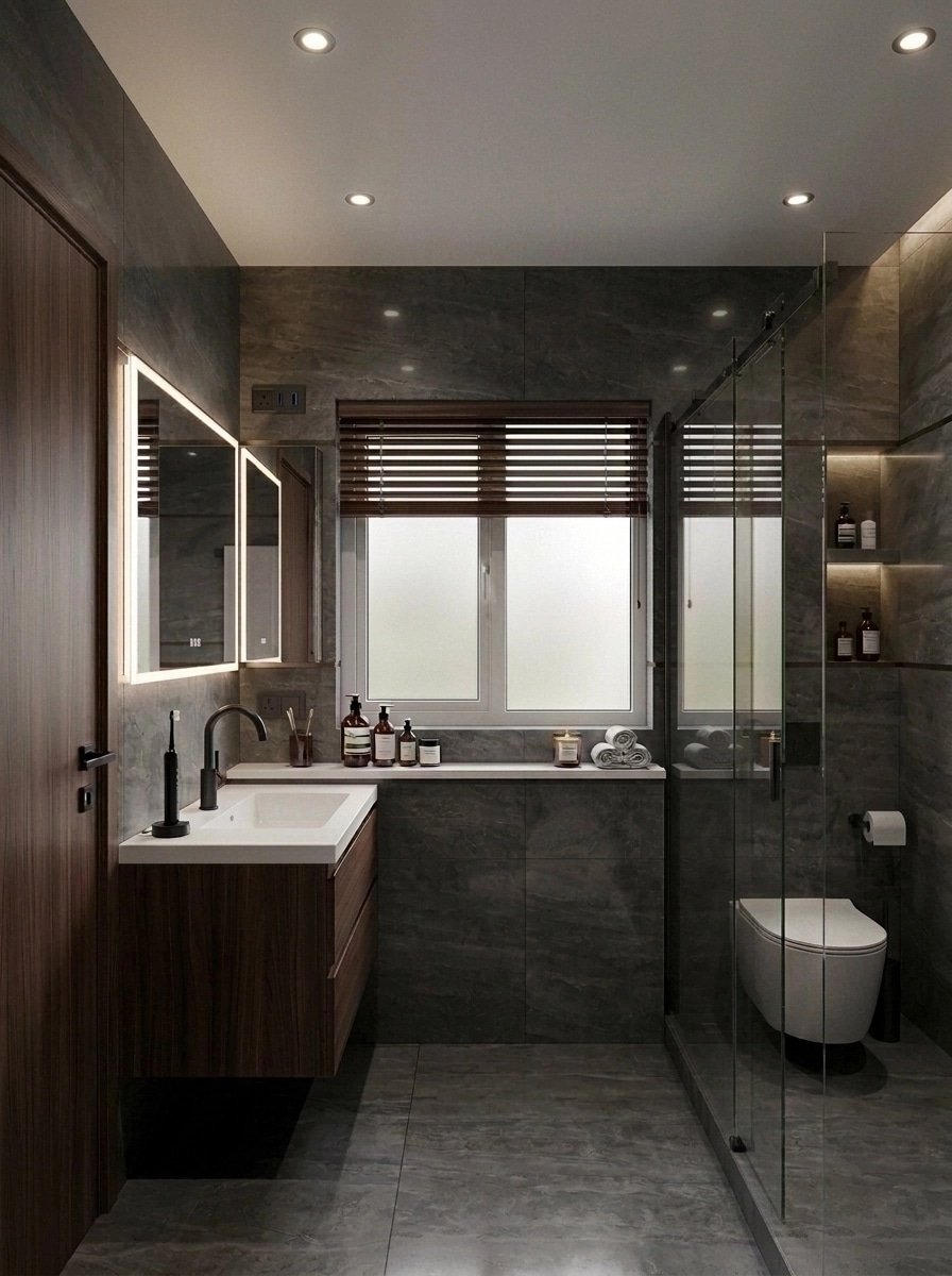 Contemporary Bathroom design — interior photo by GenRoom AI