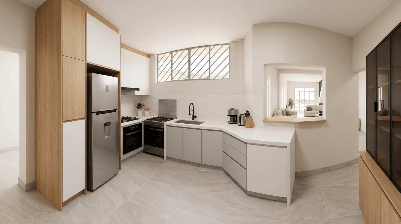 Interior design in Contemporary style — Kitchen by GenRoom AI